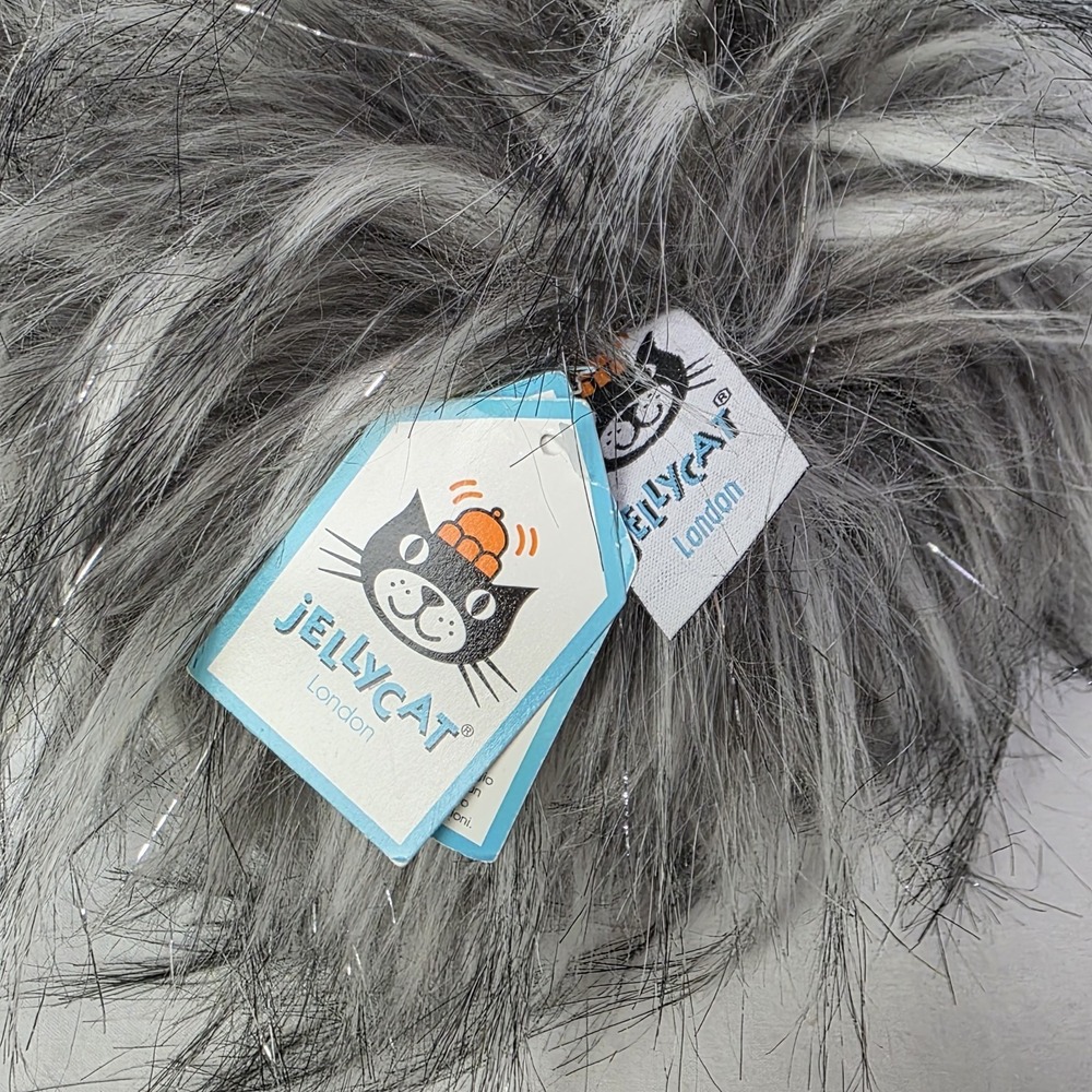 Jellycat London Gloria Owl Sparkly Black Grey Stuffed Animal Plush - Picture 6 of 7